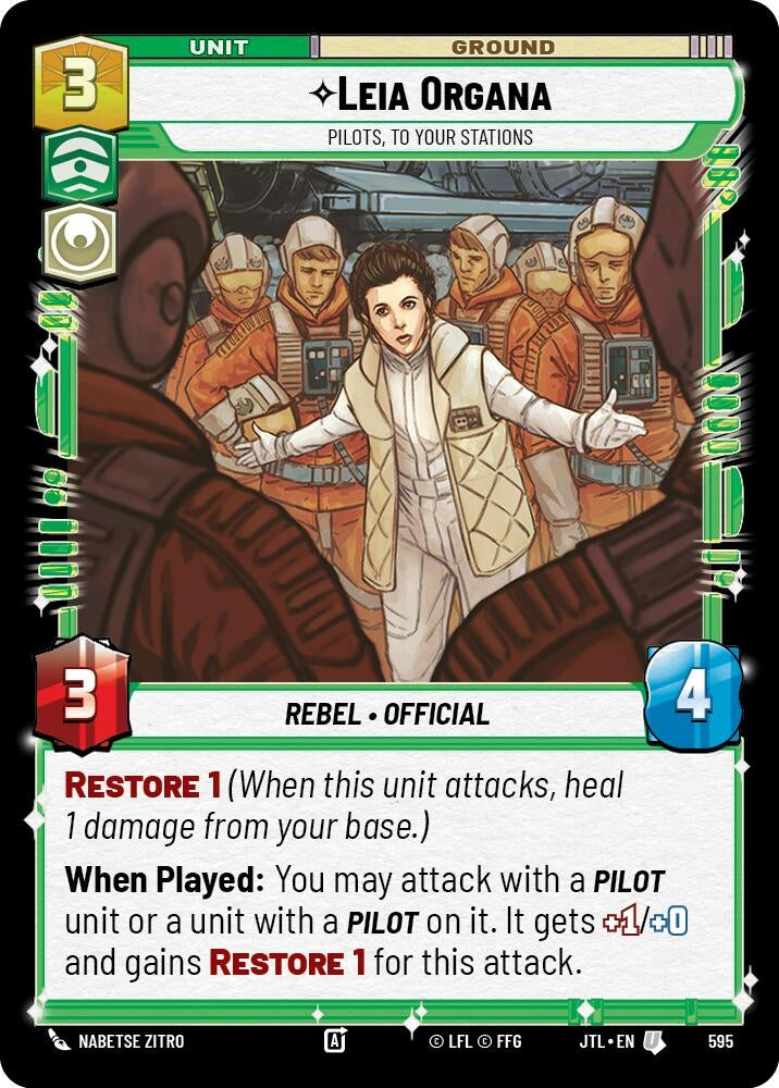 Image for Leia Organa - Pilots, To Your Stations (Foil) - Star Wars: Unlimited