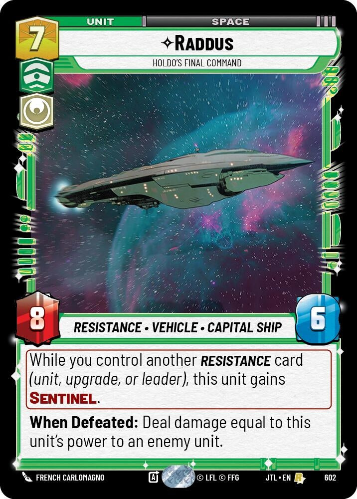 Image for Raddus - Holdo's Final Command (Foil) - Star Wars: Unlimited