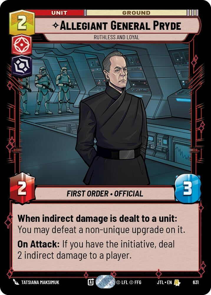Image for Allegiant General Pryde - Ruthless and Loyal (Foil) - Star Wars: Unlimited