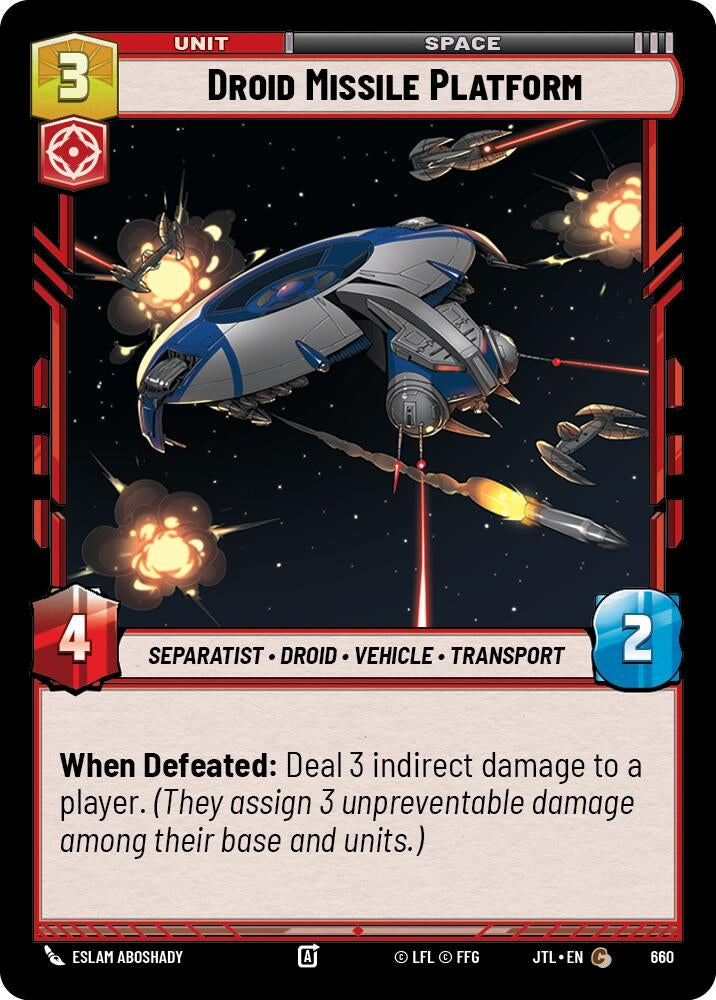 Image for Droid Missile Platform (Foil) - Star Wars: Unlimited