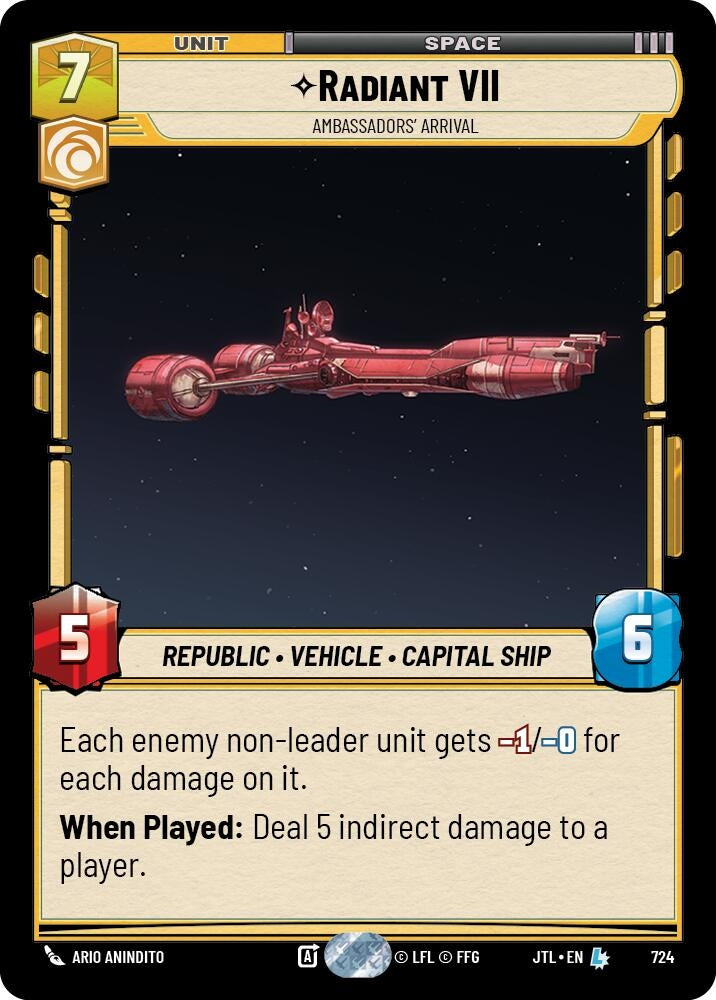 Image for Radiant VII - Ambassadors' Arrival (Foil) - Star Wars: Unlimited