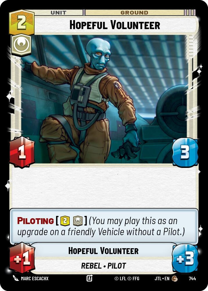 Image for Hopeful Volunteer (Foil) - Star Wars: Unlimited