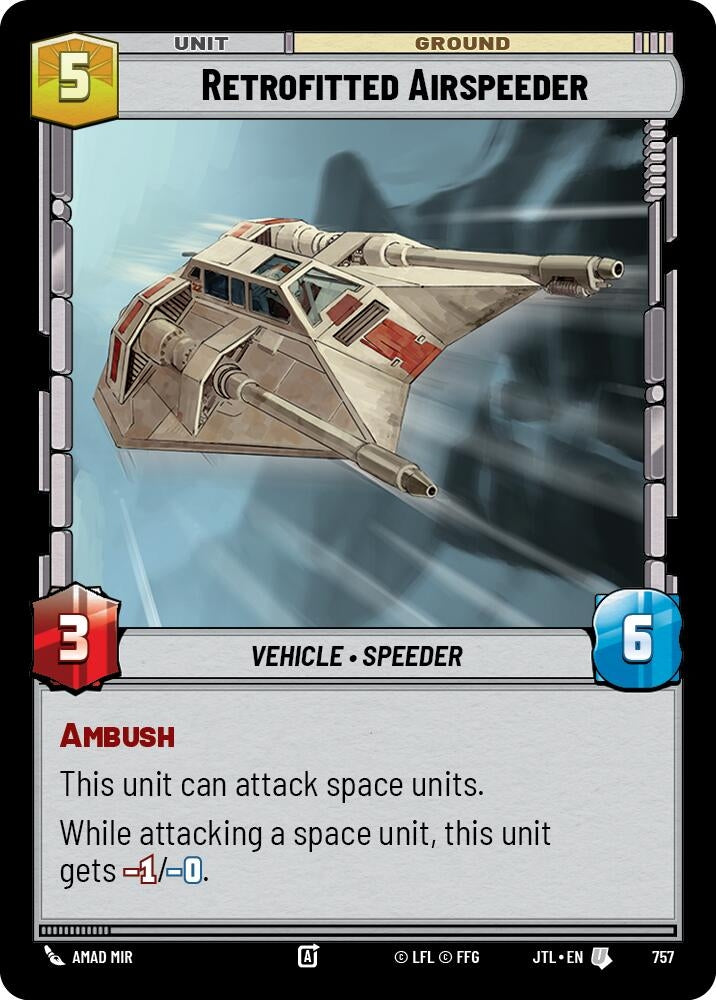 Image for Retrofitted Airspeeder (Foil) - Star Wars: Unlimited