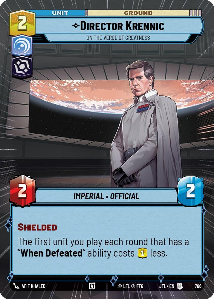Image for Director Krennic - On the Verge of Greatness (Hyperspace Foil) - Star Wars: Unlimited