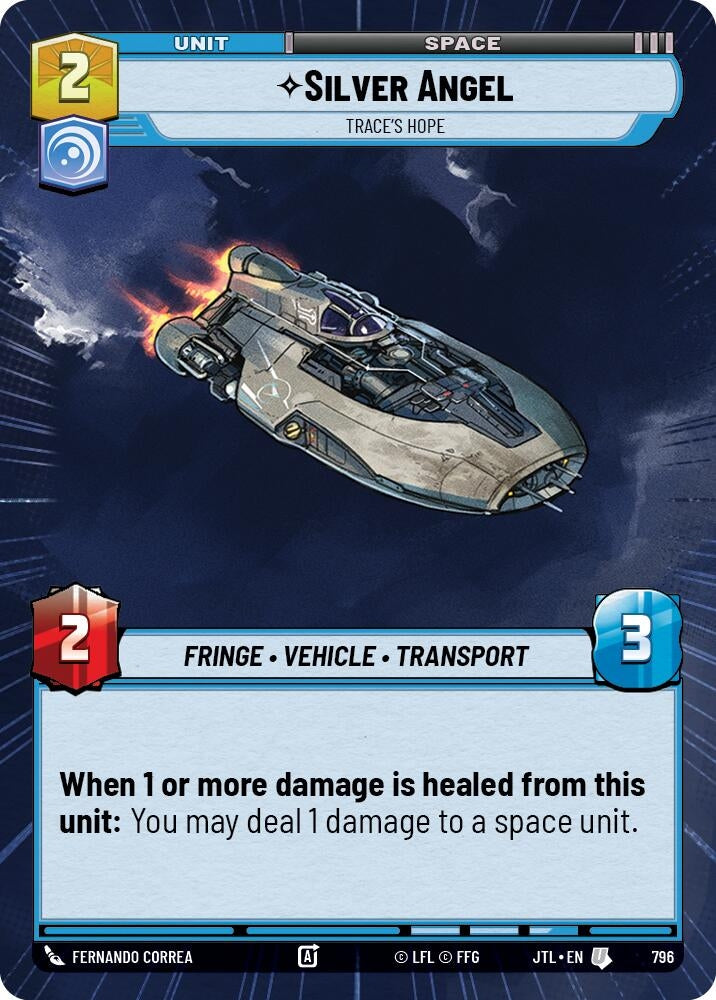 Image for Silver Angel - Trace's Hope (Hyperspace Foil) - Star Wars: Unlimited
