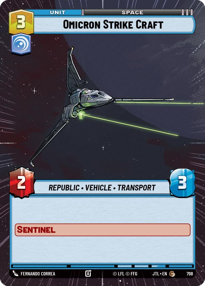 Image for Omicron Strike Craft (Hyperspace Foil) - Star Wars: Unlimited