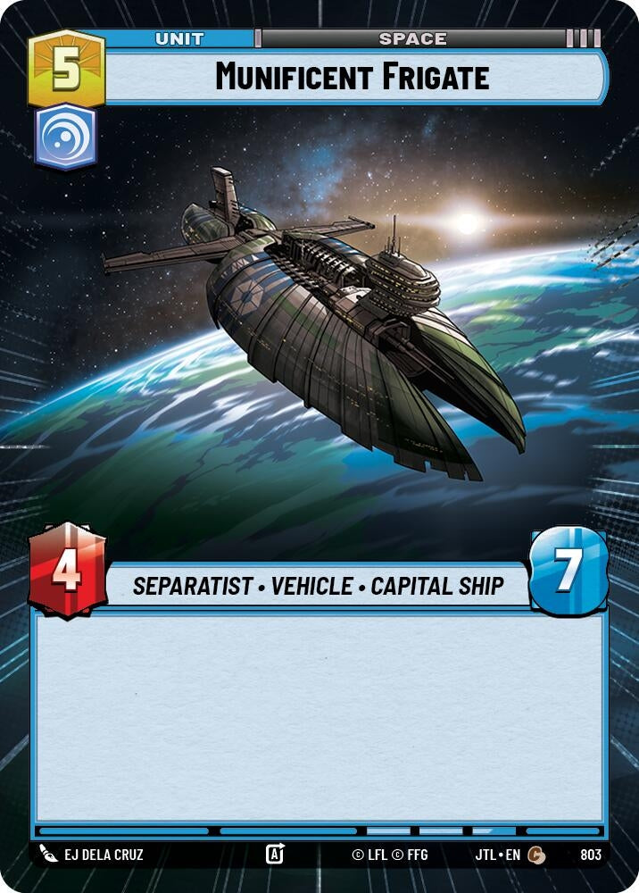 Image for Munificent Frigate (Hyperspace Foil) - Star Wars: Unlimited
