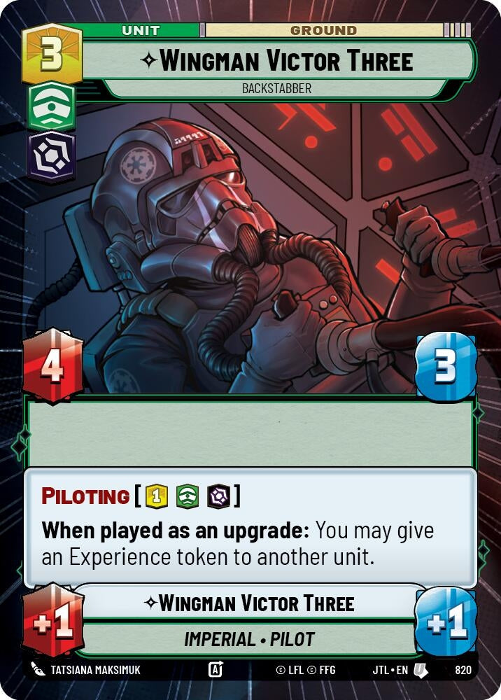 Image for Wingman Victor Three - Backstabber (Hyperspace Foil) - Star Wars: Unlimited