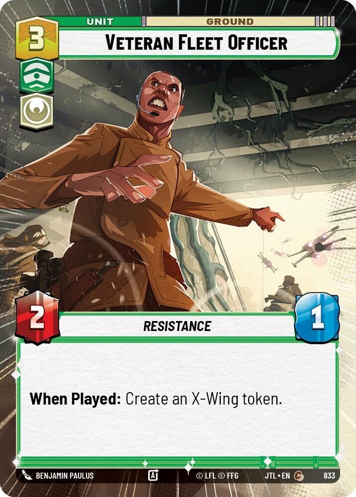 Image for Veteran Fleet Officer (Hyperspace Foil) - Star Wars: Unlimited