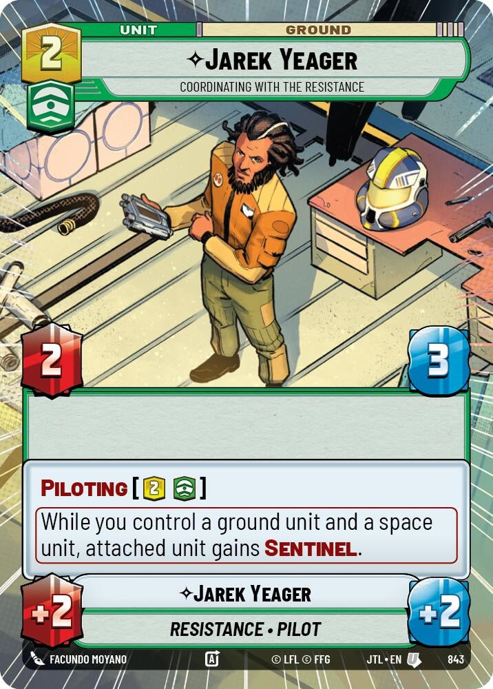 Image for Jarek Yeager - Coordinating With The Resistance (Hyperspace Foil) - Star Wars: Unlimited