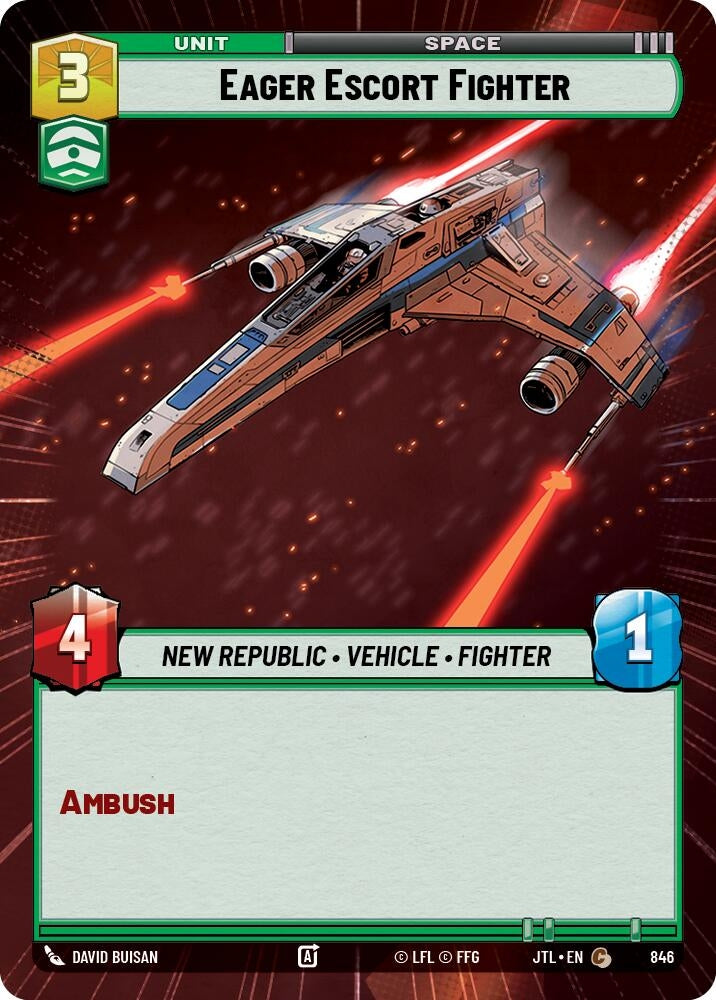 Image for Eager Escort Fighter (Hyperspace Foil) - Star Wars: Unlimited
