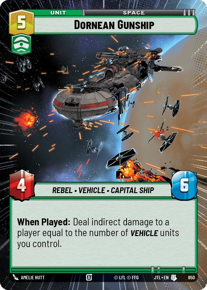 Image for Dornean Gunship (Hyperspace Foil) - Star Wars: Unlimited