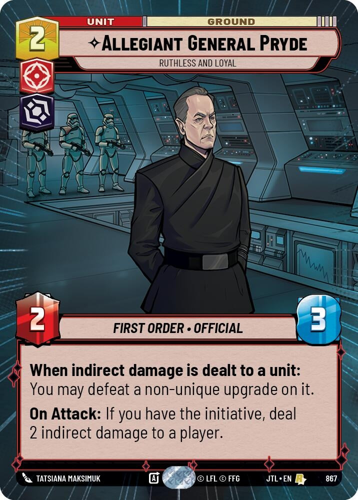 Image for Allegiant General Pryde - Ruthless and Loyal (Hyperspace Foil) - Star Wars: Unlimited