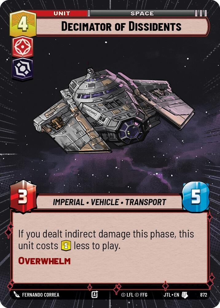 Image for Decimator of Dissidents (Hyperspace Foil) - Star Wars: Unlimited