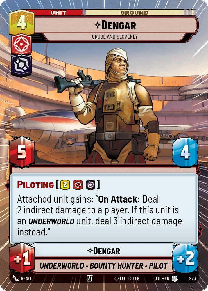 Image for Dengar - Crude and Slovenly (Hyperspace Foil) - Star Wars: Unlimited