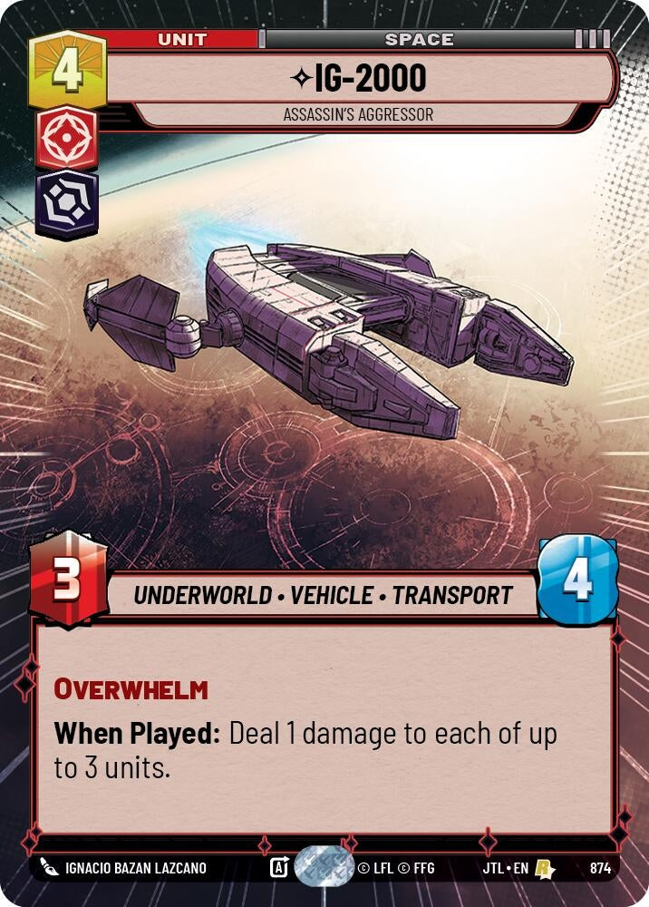 Image for IG-2000 - Assassin's Aggressor (Hyperspace Foil) - Star Wars: Unlimited