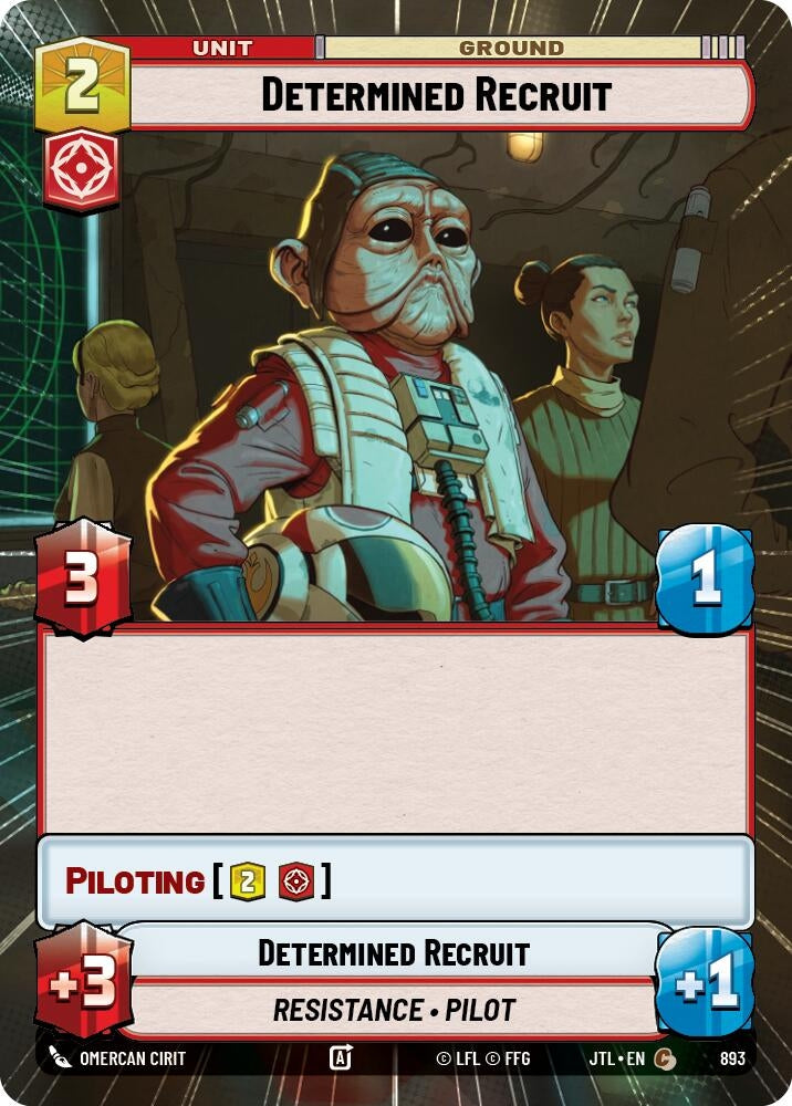 Image for Determined Recruit (Hyperspace Foil) - Star Wars: Unlimited