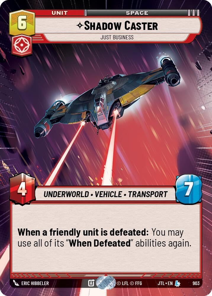 Image for Shadow Caster - Just Business (Hyperspace Foil) - Star Wars: Unlimited
