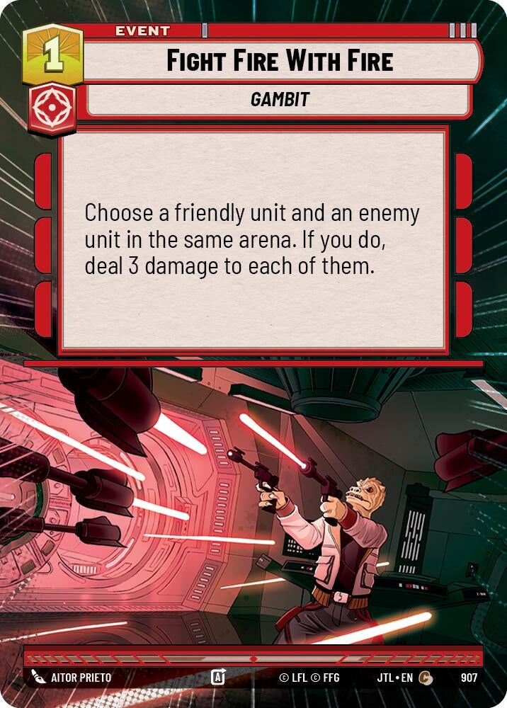 Image for Fight Fire With Fire (Hyperspace Foil) - Star Wars: Unlimited