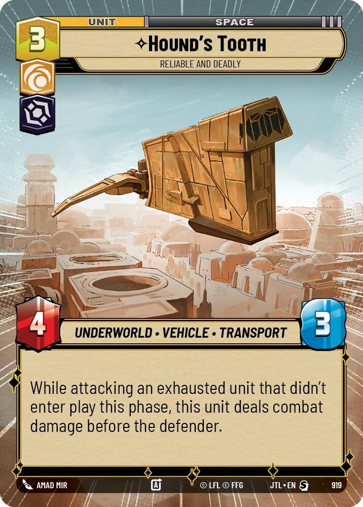 Image for Hound's Tooth - Reliable and Deadly (Hyperspace Foil) - Star Wars: Unlimited