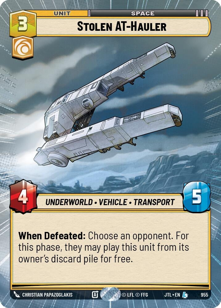 Image for Stolen AT-Hauler (Hyperspace Foil) - Star Wars: Unlimited