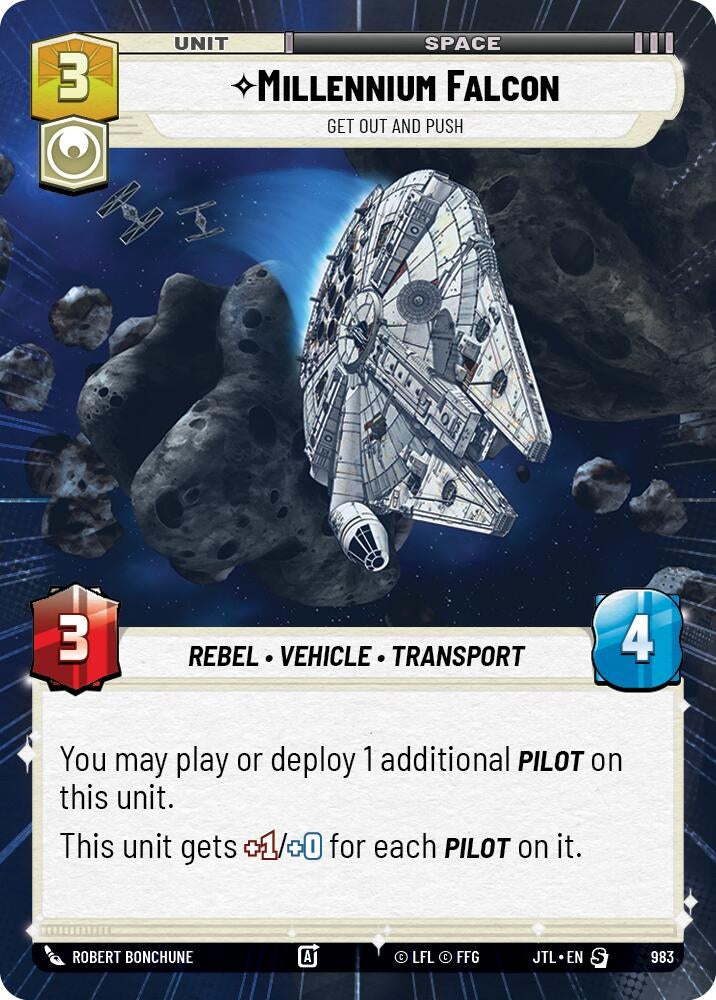 Image for Millennium Falcon - Get Out And Push (Hyperspace Foil) - Star Wars: Unlimited