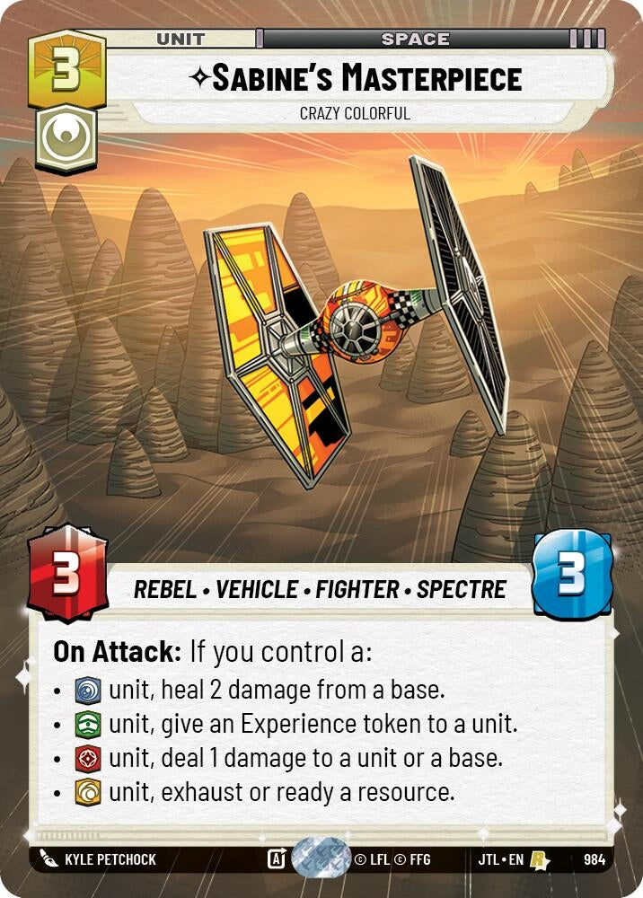 Image for Sabine's Masterpiece - Crazy Colorful (Hyperspace Foil) - Star Wars: Unlimited