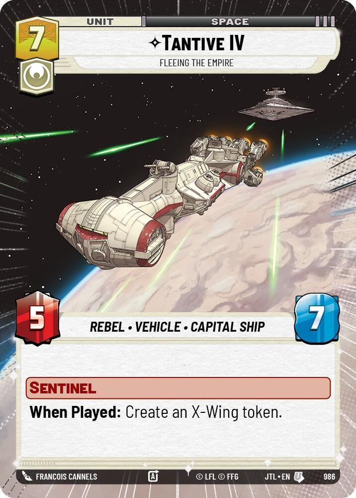 Image for Tantive IV - Fleeing the Empire (Hyperspace Foil) - Star Wars: Unlimited