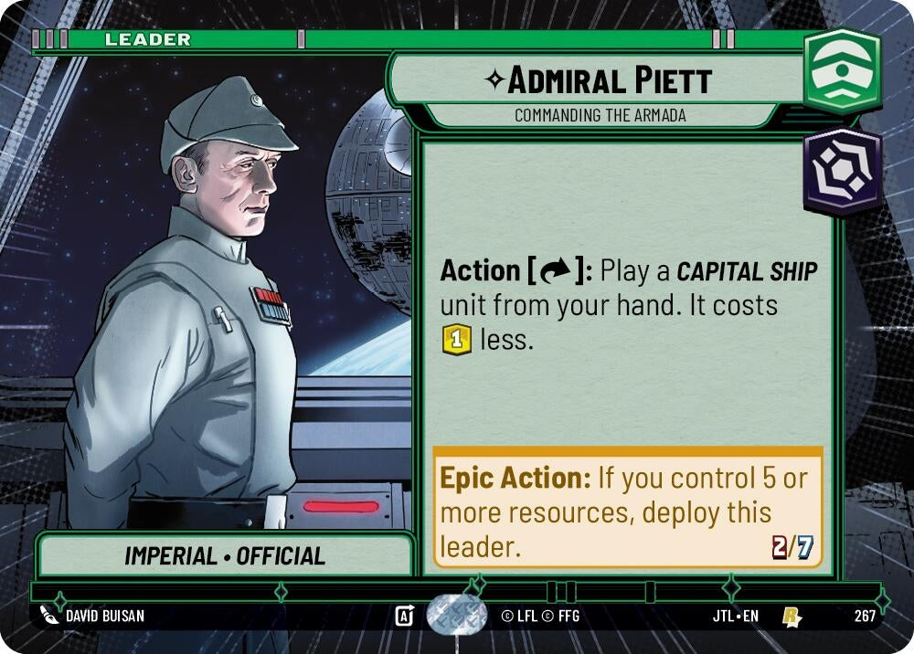 Image for Admiral Piett - Commanding the Armada (Hyperspace) - Star Wars: Unlimited