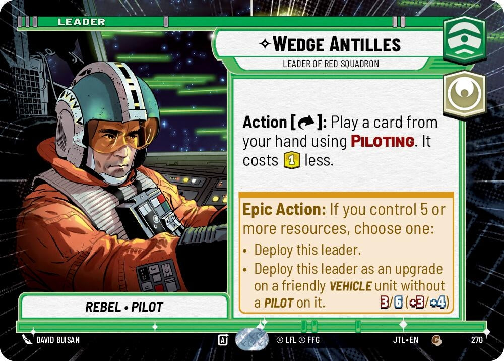Image for Wedge Antilles - Leader of Red Squadron (Hyperspace) - Star Wars: Unlimited
