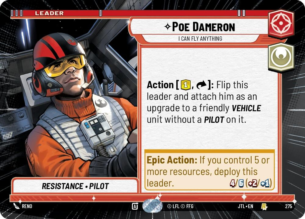 Image for Poe Dameron - I Can Fly Anything (Hyperspace) - Star Wars: Unlimited