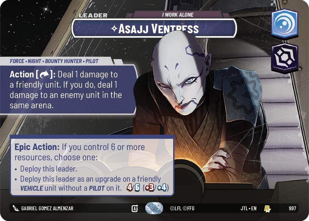 Image for Asajj Ventress - I Work Alone (Showcase) - Star Wars: Unlimited