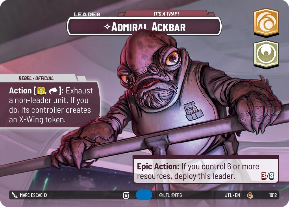 Image for Admiral Ackbar - It's A Trap! (Showcase) - Star Wars: Unlimited