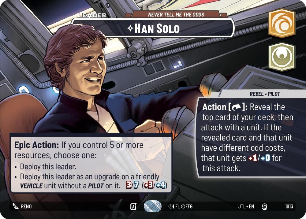 Image for Han Solo - Never Tell Me the Odds (Showcase) - Star Wars: Unlimited