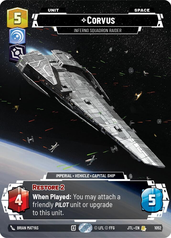 Image for Corvus - Inferno Squadron Raider (Prestige Foil) - Star Wars: Unlimited