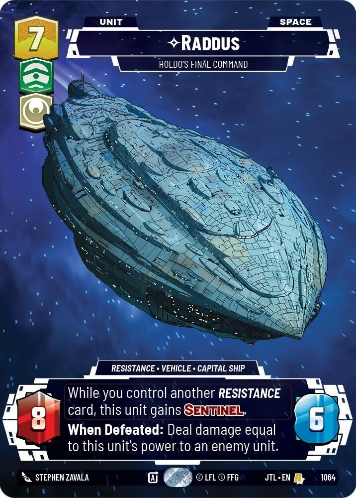 Image for Raddus - Holdo's Final Command (Prestige Foil) - Star Wars: Unlimited