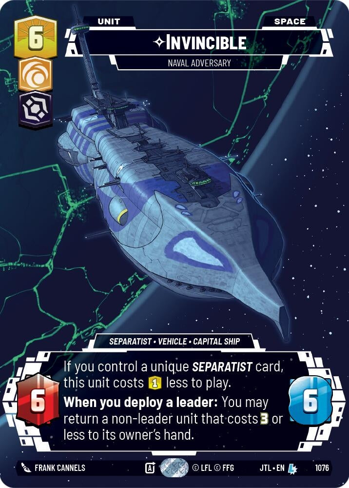 Image for Invincible - Naval Adversary (Prestige Foil) - Star Wars: Unlimited