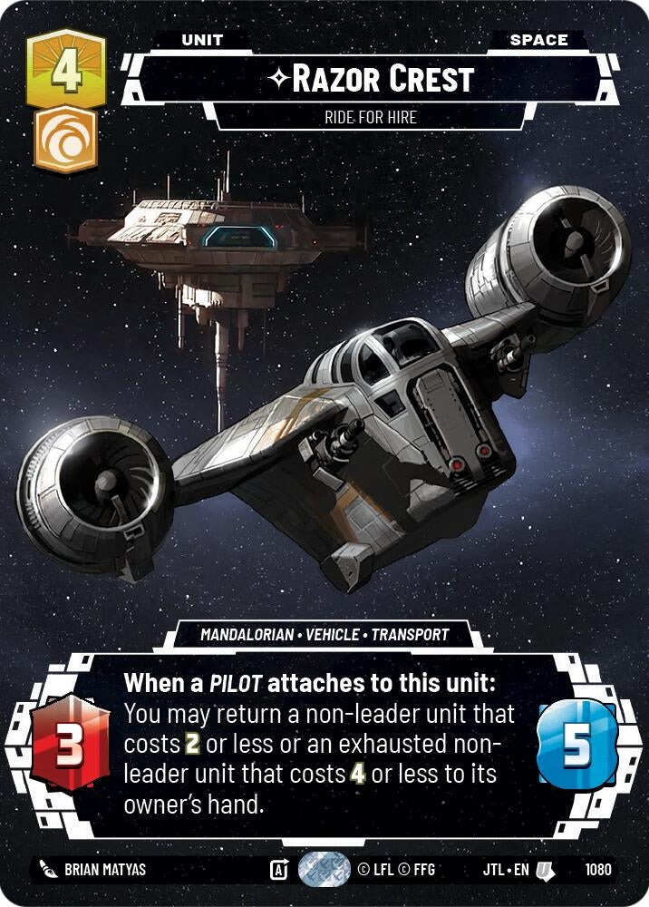 Image for Razor Crest - Ride For Hire (Prestige Foil) - Star Wars: Unlimited