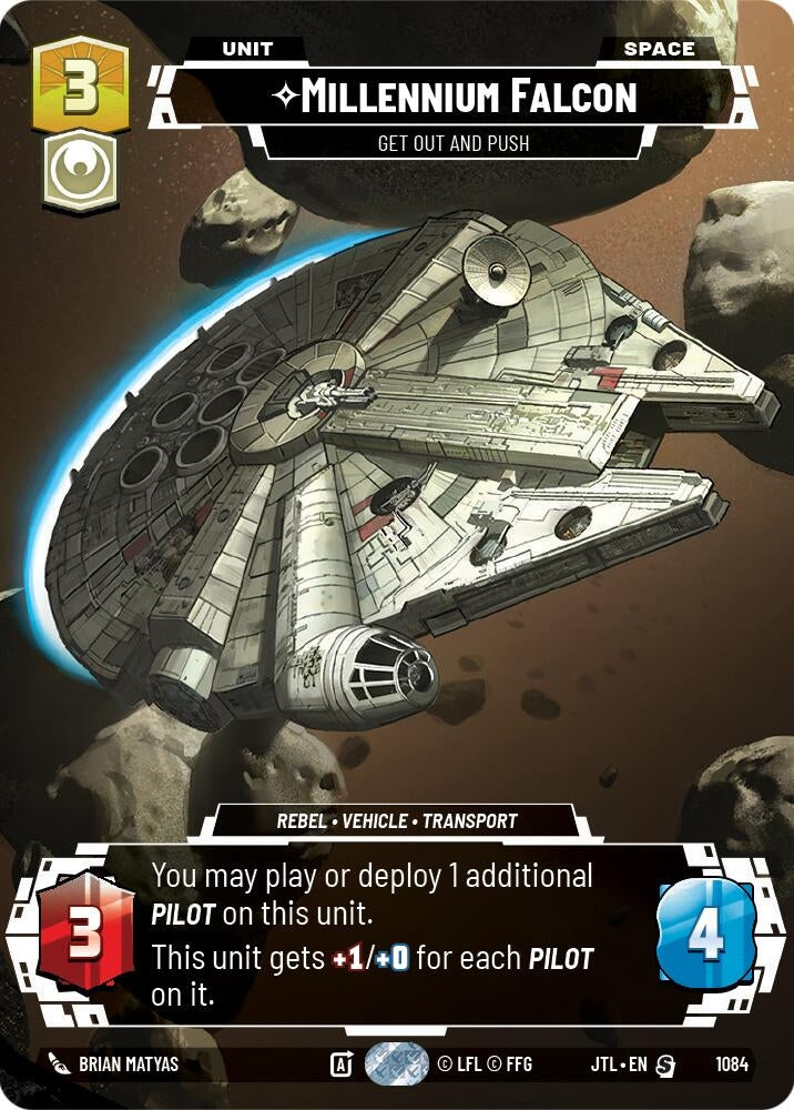 Image for Millennium Falcon - Get Out And Push (Prestige Foil) - Star Wars: Unlimited