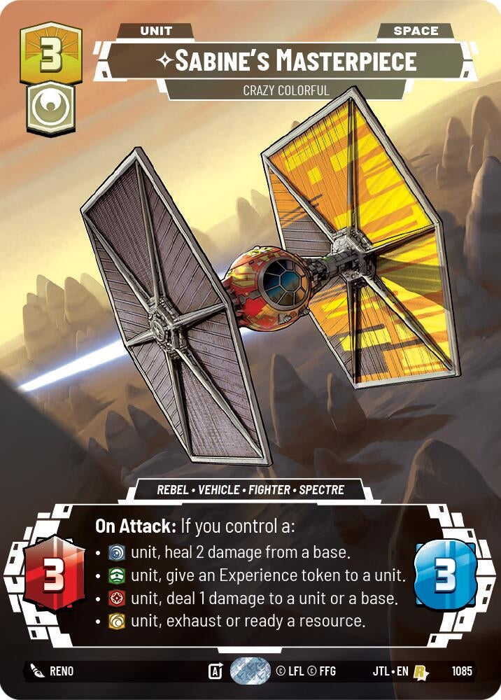 Image for Sabine's Masterpiece - Crazy Colorful (Prestige Foil) - Star Wars: Unlimited