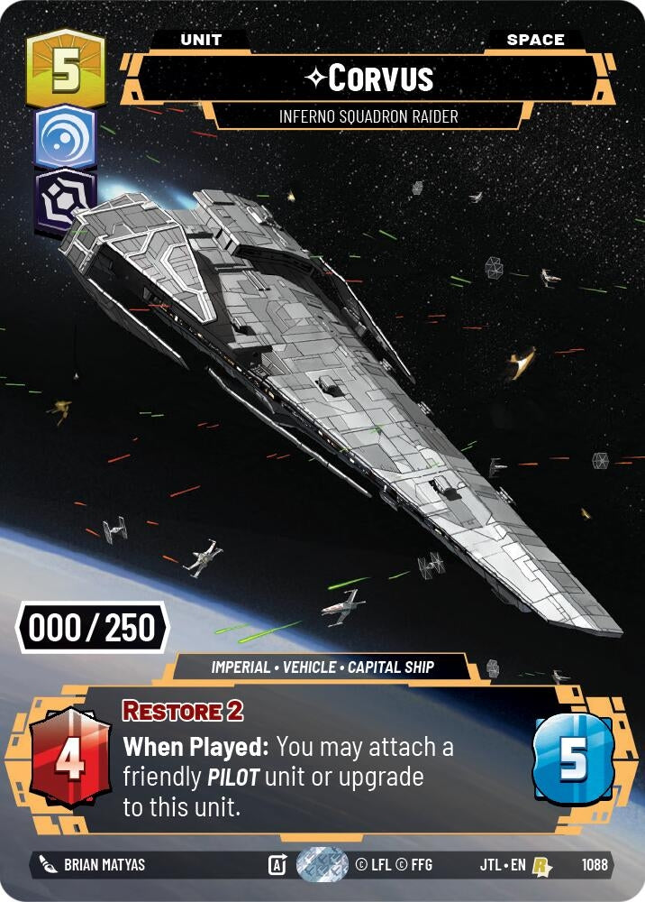 Image for Corvus - Inferno Squadron Raider (Serialized) - Star Wars: Unlimited
