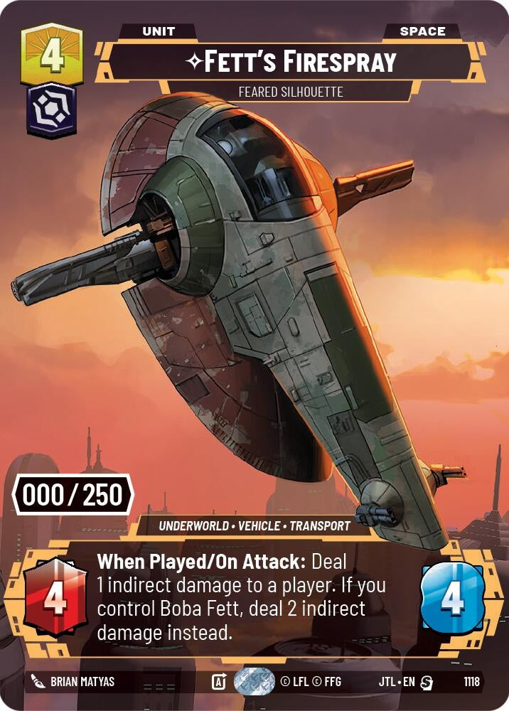 Image for Fett's Firespray - Feared Silhouette (Serialized) - Star Wars: Unlimited