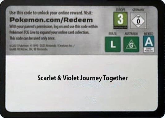 Image for Code Card - Journey Together Booster Pack - Pokemon