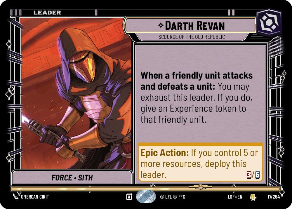 Image for Darth Revan - Scourge of the Old Republic - Star Wars: Unlimited