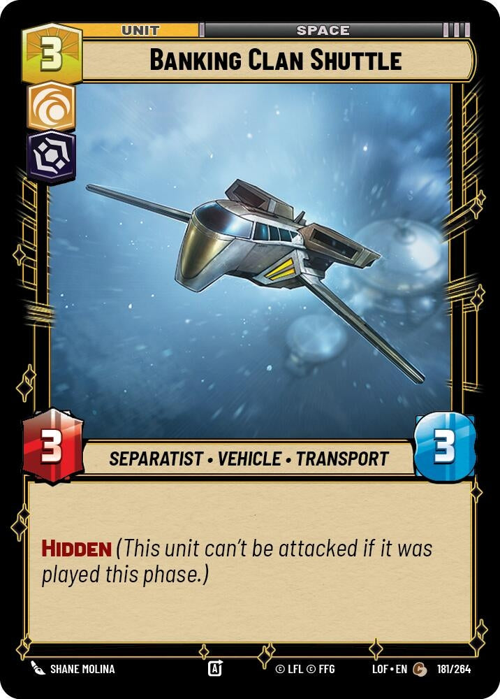 Image for Banking Clan Shuttle - Star Wars: Unlimited