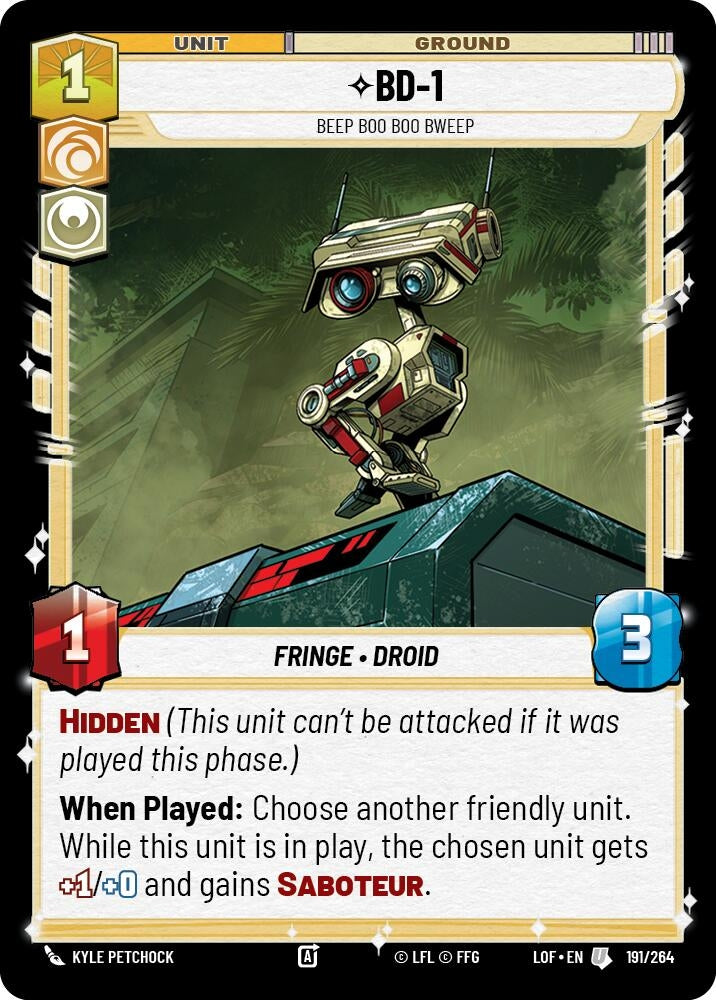 Image for BD-1 - Beep Boo Boo Bweep - Star Wars: Unlimited