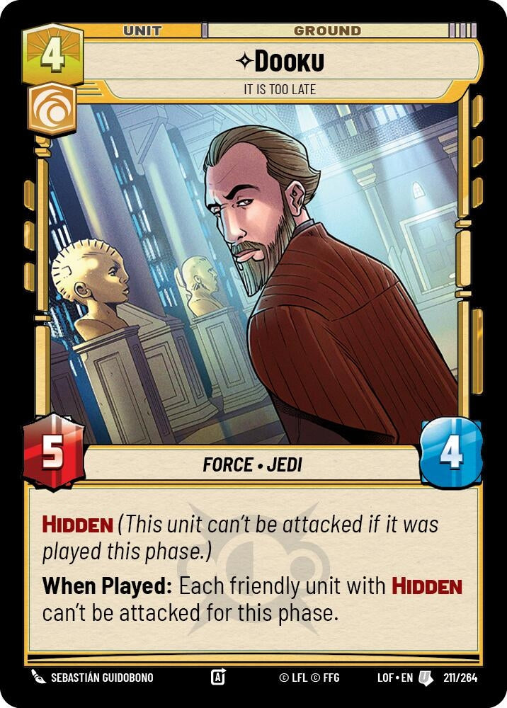 Image for Dooku - It Is Too Late - Star Wars: Unlimited