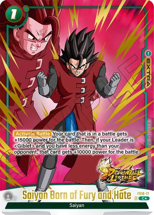Image for Saiyan Born of Fury and Hate (Bonus Pack Alternate Art) - Dragon Ball Super: Fusion World