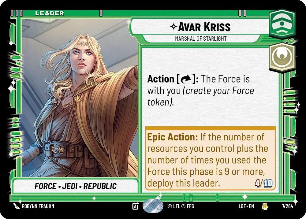 Image for Avar Kriss - Marshal of Starlight - Star Wars: Unlimited