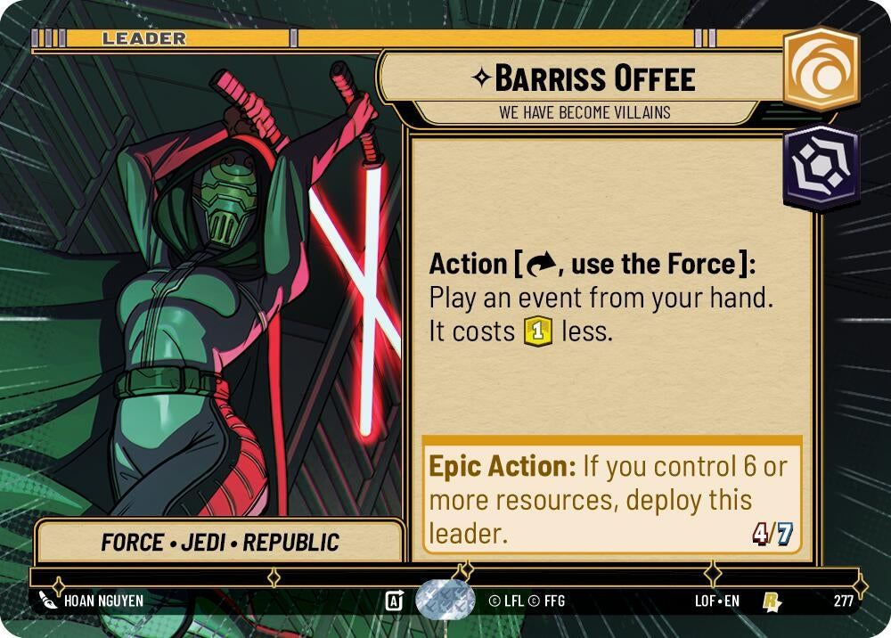 Image for Barriss Offee - We Have Become Villains (Hyperspace) - Star Wars: Unlimited